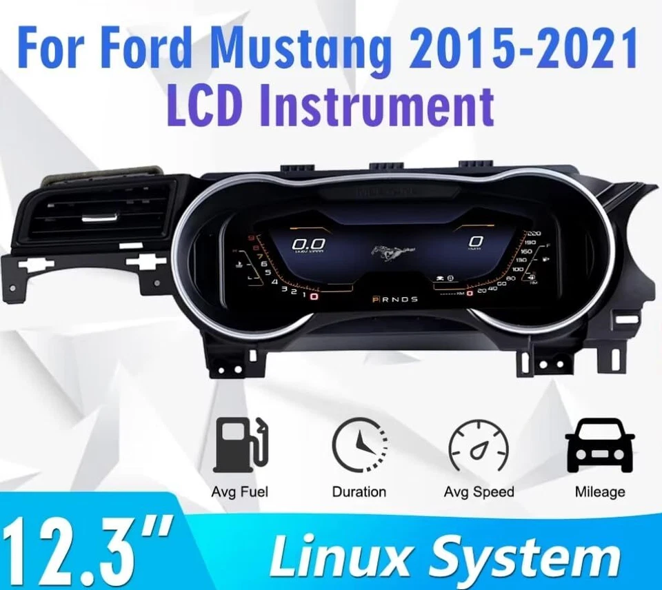 Medidor de pantalla LCD de tablero digital de cabina de 12,3" para Ford Mustang 2015-2021 Foto 4 de 4