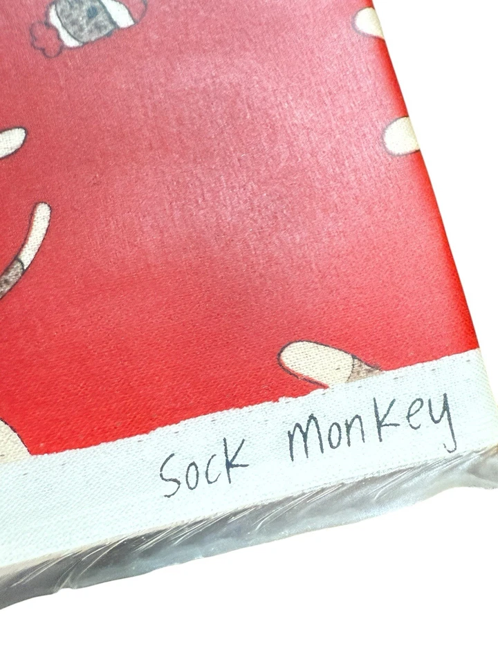 Sock Monkey Quality Quilt Fabric By Erin Michael Of Moda Fabric Plastic #15071 - Image 3 of 4