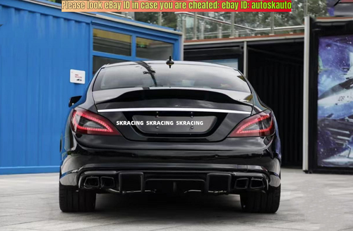 Forged Carbon Fiber Rear Trunk Spoiler Wing Fits Benz CLS Class W218 CLS63 12+ - Foto 5 di 13