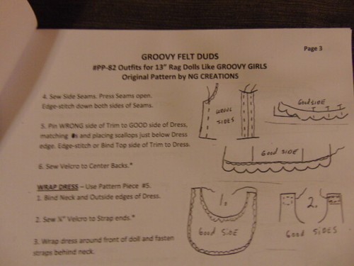 NG Creations Sewing Pattern #PP82 Felt Wardrobe fits Groovy Girls Doll - Picture 2 of 7