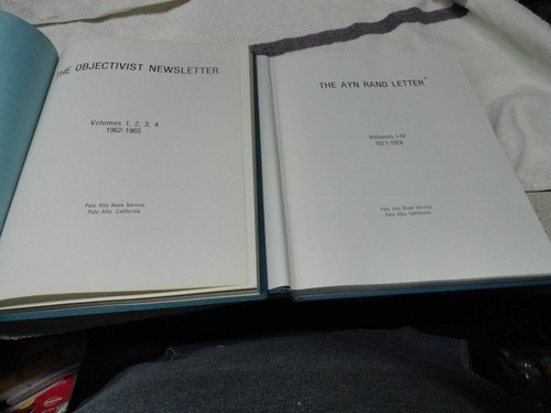 2 Book Ayn Rand Lot - Objectivist Newsletter 1962-65 -Ayn Rand Letter 1971-76 HC - Picture 3 of 3