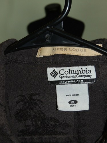 Camicia Columbia Sportswear River Lodge con bottoni XL pesca hawaiana tropicale Aloha - Foto 3 di 12
