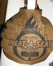 NEW ThermaSeat Heat-a-Seat Insulated Hunting Fishing Seat Cushion Pillow Brown