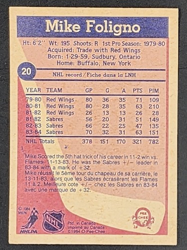 AUTOGRAPHED 1984-85 O-PEE-CHEE HOCKEY CARDS YOU SELECT (#1-341, SOME NOT SIGNED) - Picture 24 of 503