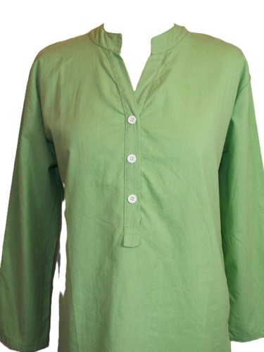 NEW🌺 GREEN CASUAL HIPPIE LOOSE TOP SHIRT TUNIC🌺SIZE 10 12 14 16 18 20 # AZLG - Picture 2 of 3