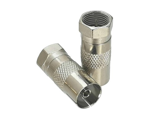 Conector adaptador coaxial RF conector macho enchufe f TV a IEC PAL DVB-T macho y conector hembra 1 pieza - Imagen 5 de 25