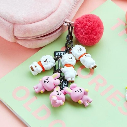 BTS BT21 Oficial Auténtico RJ Figura Llavero Llavero Cuelga [En Mano] - Imagen 2 de 6