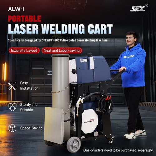 SFX Portable Welding Cart for Welding Machines Adjustable Handle with Storage - Picture 5 of 5