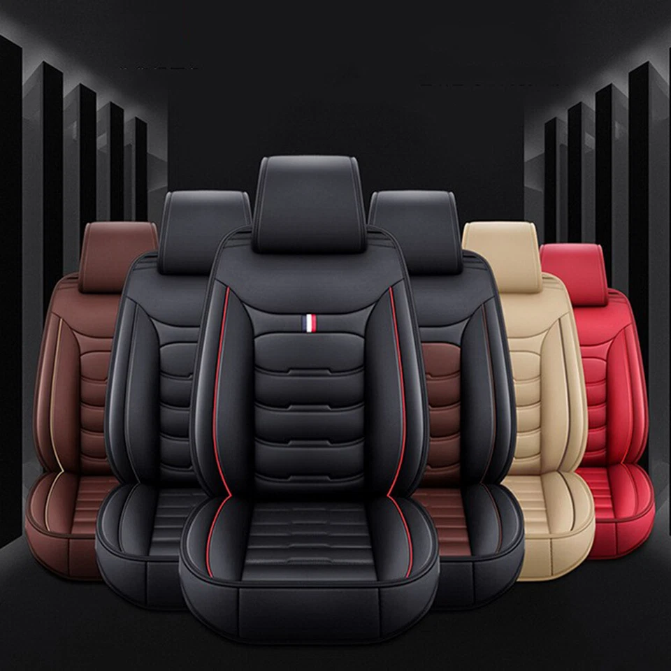 For Honda Pilot Car 2/5 Seat Covers Full Set PU Leather Front Rear Back Cushion - Imagem 2 de 4