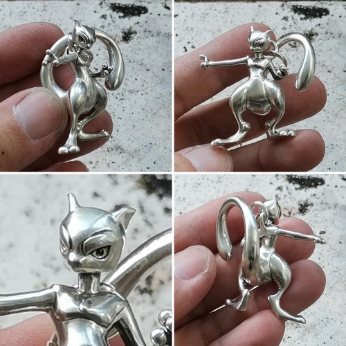 925 Sterling Silver Super Cat Fighter Pendant Cute Monster Jewelry TA356D - Picture 10 of 14