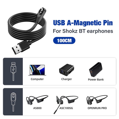 Charging Cable USB Charger Cord for AfterShokz Aeropex Bone Conduction Headphone - Picture 2 of 9