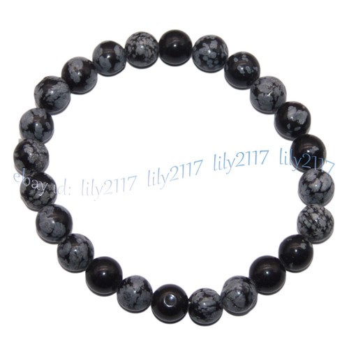 Brazalete elástico de cuentas redondas de piedras preciosas naturales multicolores surtidas de 8 mm de 7,5"" - Imagen 28 de 89