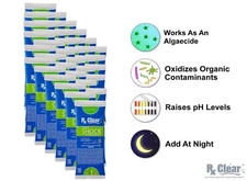 Rx Clear 68% Calcium Hypochlorite Super Chlorine Pool Shock 48 x 1 lb Bags