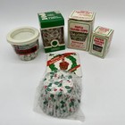 Lot Vintage CHRISTMAS HOLIDAY Holly Berries Paper Baking Cups USA Made
