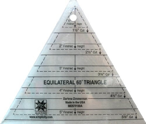 EZ Quilting 60 Degree Triangle Acrylic Template Quilting Simplicity - Picture 1 of 2