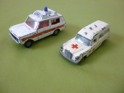 CORGI VIGILANT POLICE RANGE ROVER & MATCHBOX MERCEDES BENZ "BINZ" AMBULANCE - Picture 2 of 9