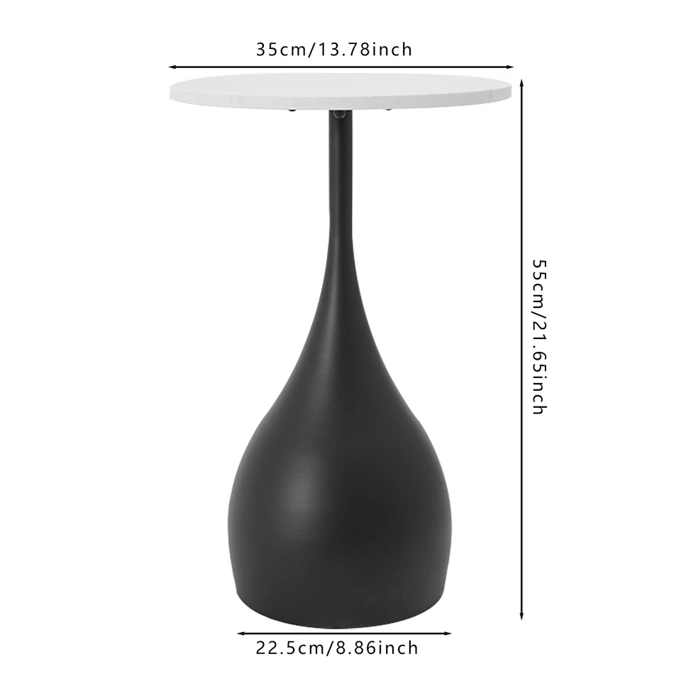 Modern Sofa Side Table, Round Accent Table, Round End Table for Small Spaces - Image 2 of 4