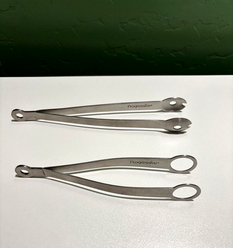 Progressive 2 Stainless Steel Tongs Patent No.D507,160 & D510,239 6.25''&7''