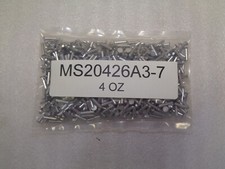 ALUMINUM SOLID SOFT RIVETS MS20426A3-7 BAG OF 4oz NEW