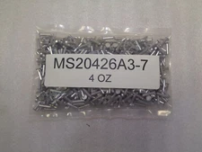 ALUMINUM SOLID SOFT RIVETS MS20426A3-7 BAG OF 4oz NEW