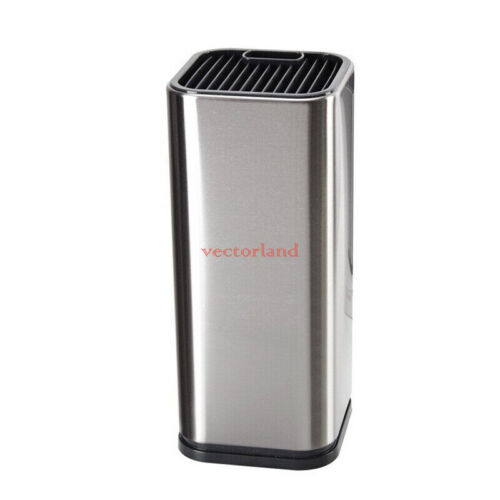 Stainless Steel Knife Holder Block Scissor Storage Rack Kitchen Organizer Tool - Picture 4 of 11