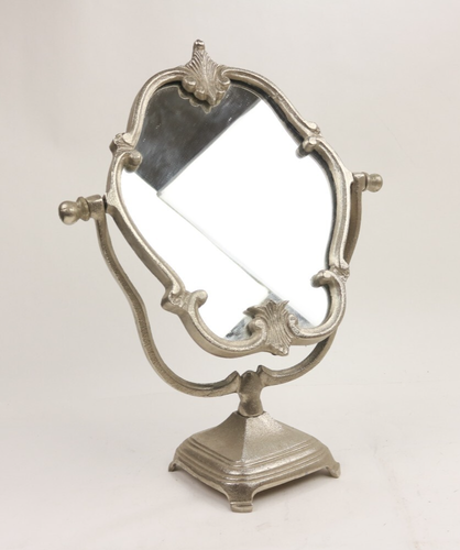 Victorian Style Metal Silver Vanity Mirror - Bild 3 von 6