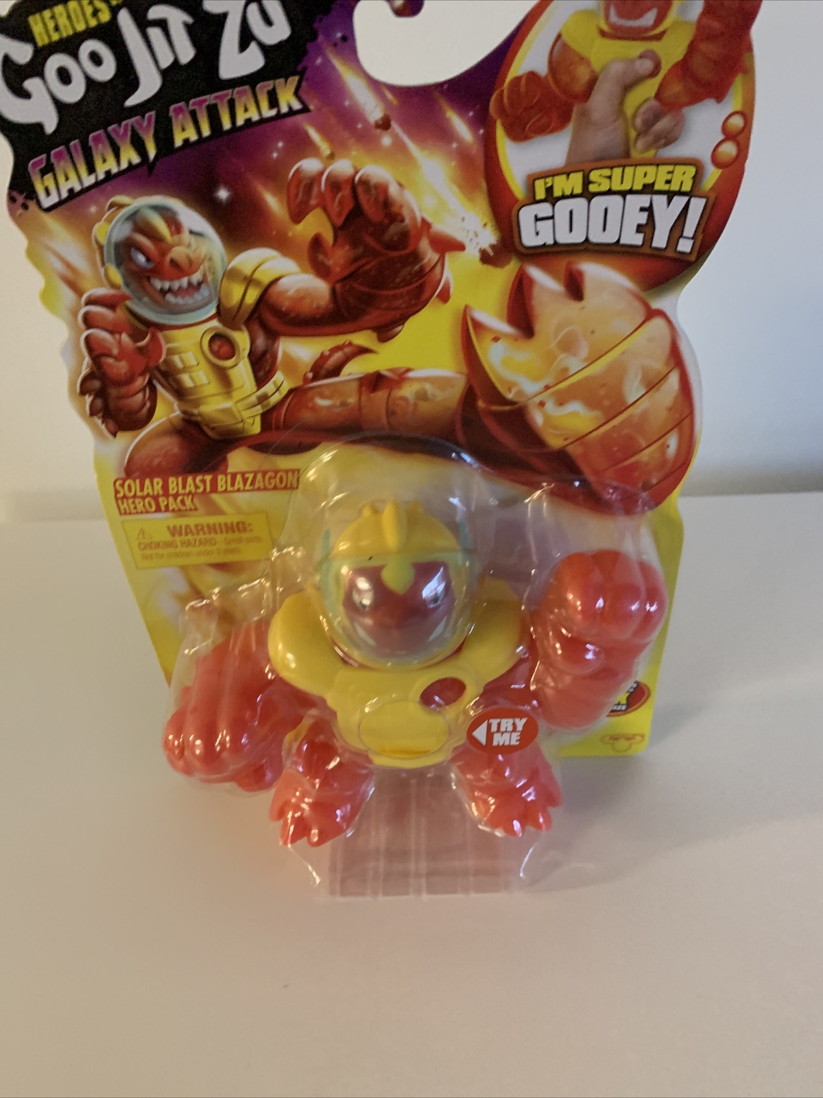 Heroes Of Goo Jit Zu Galaxy Attack Solar Blast Blazagon Super Gooey Figure RARE