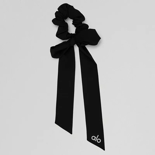 NEU ALO Schleife Haargummi Love Knots Tie Scrunchie weiß + schwarz - Bild 10 von 16