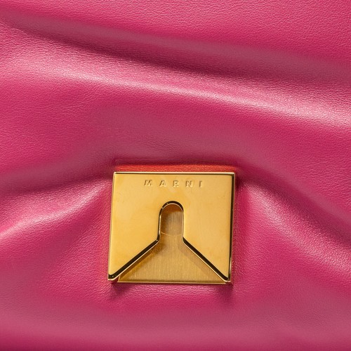 Marni Prisma Medium Light Orcid Pink Hot Calf Leather Crossbody Bag - Bild 12 von 17