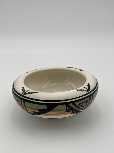 Marilyn Yazzie firmata ceramica Navajo artista nativi americani regalo 6” x 2,5” - Foto 5 di 17