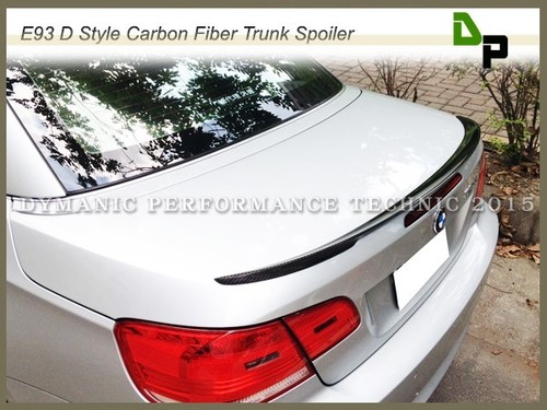 D Style Carbon Fiber Trunk Spoiler For BMW E93 3-Series Convertible 07-13 - Picture 5 of 5