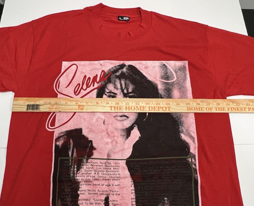 VTG - Selena Quintanilla Memorial Single Stitch Red T Shirt - Large L Cut Tag - Picture 3 of 7