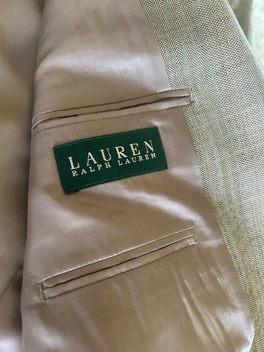 Lauren, by Ralph Lauren Silk/Wool Golden, 2 Button Blazer Sz 42R - Picture 8 of 8