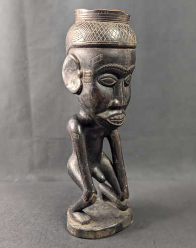 Kuba Royal Cup Kongo Figur Ganzkörper Mann Statue Afrika Zaire - Bild 4 von 15