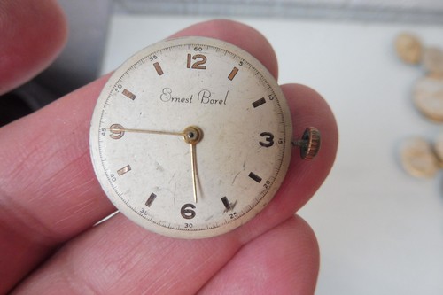 3 Uhrwerke , 3 alte Werke für Armbanduhren : Roamer , Ernst Borel ,Waltham - Bild 6 von 9