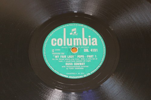 Russ Conway My Fair Lady Pops Part 1 & 2 Piano DB.4191 78 rpm 10" Shellac Record - Picture 5 of 5