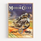 AJS Porcupine Motorcycle 1952 Vintage Motorcycle Art Poster Print