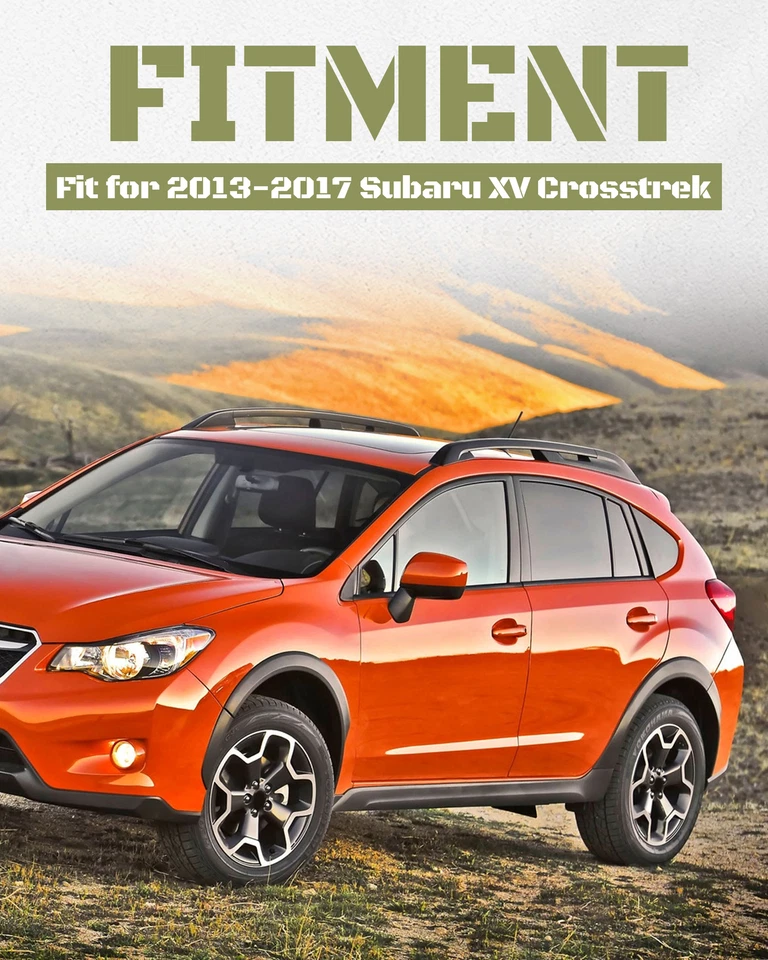 Barras transversales rieles portaequipajes de techo para equipaje Subaru XV Crosstrek 2013-2017 ajustables Foto 2 de 4