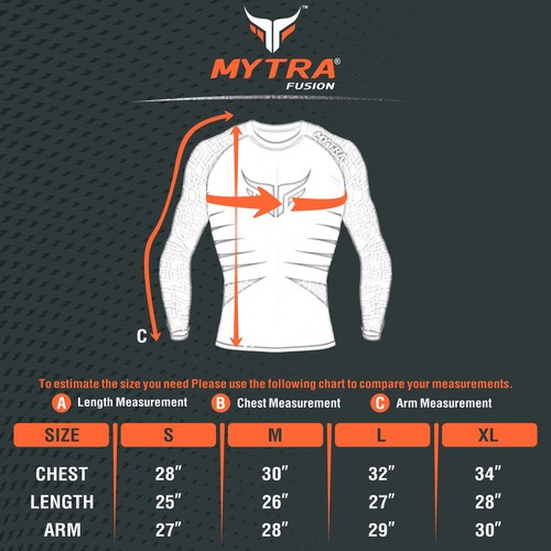 Mytra Fusion Gimnasio Usar Protector contra erupciones Mangas Completas Camisa de compresión Prenda para el torso de compresión - Imagen 2 de 2