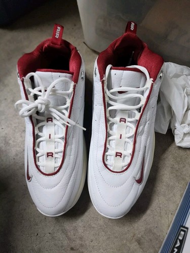 Zapato para mujer Nike Air Team Consistent de colección 2003 talla 13 cuero blanco rojo - Imagen 9 de 9