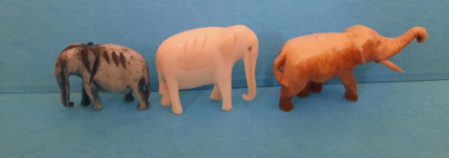 Vintage Miniature Elephant Charms & Figurines( 5 )Glass Ivory Resin Plastic - Picture 3 of 10