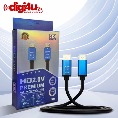 Cable HDMI 4K 2.0 PREMIUM Ultra Alta Velocidad HDTV Cable 3D 2160P Para PS4 PS5 XBOX - Imagen 1 de 12