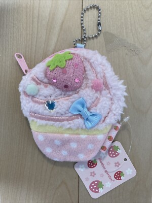 mother garden pink  strawberry cake shaped coin case  mezzo piano sanrio
