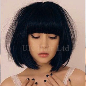 Full Thick Bob Style Full Wig Brazilian Pure Human Hair Short