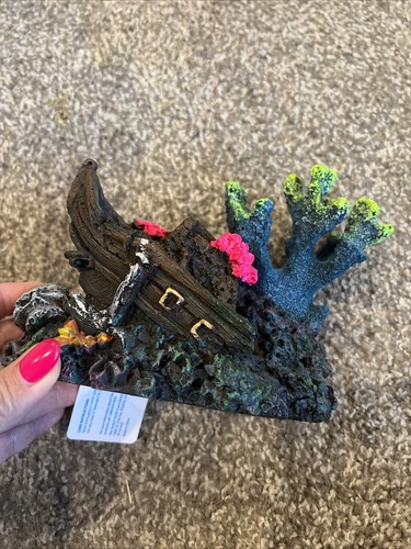 Top Fin Underwater Worlds Sunken Pirate Ship Fish Aquarium Aquatic Decor NWT - Picture 3 of 7