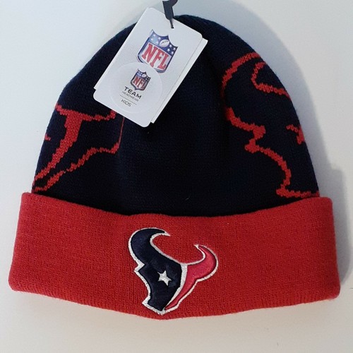 Kinder Houston Texans NFL Winter Bündchen Strickmütze Beanie Mütze Einheitsgröße rot/marine