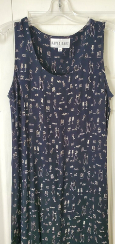 VTG DAVID DART BLACK & WHITE 2-PC SEAMSTRESS PRINT SLEEVELESS DRESS & JACKET- XS - Picture 7 of 17