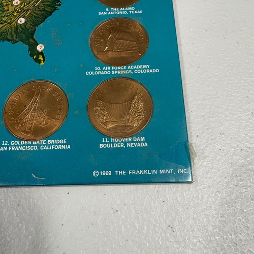 1969 The Franklin Mint Collection LANDMARKS OF AMERICA Series One 20 Coin Set - Picture 6 of 12