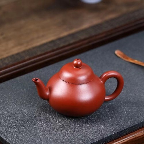 Tea Pot 100ml Real Yixing Zisha Dahongpao Clay Marked 7 Infuser Holes Master Pot - Picture 8 of 10