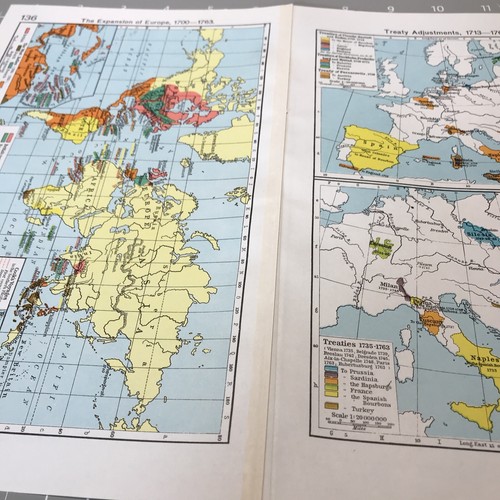 Year 1786 Central Europe 1950's Color Map Folded Frameable Wall Art - Picture 11 of 12